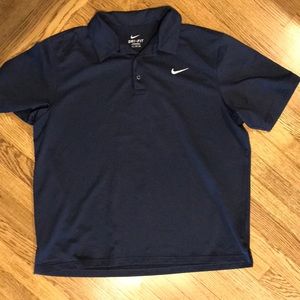 Navy Blue Nike Shirt with White Nike Check